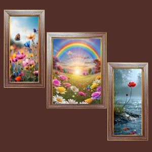3-Pack Elegant Rainbow view Photo Frames - 2 Pieces 14x21 Inch & 1 Piece 18x21 Inch - Rustic Wall Art for Home & Office Decor - Botanical Wall Hanging for Living Room, Bedroom, or Workspace 3-Pack Elegant Rainbow view Photo Frames - 2 Pieces 14x21 Inch & 1 Piece 18x21 Inch - Rustic Wall Art for Home & Office Decor - Botanical Wall Hanging for Living Room, Bedroom, or Workspace