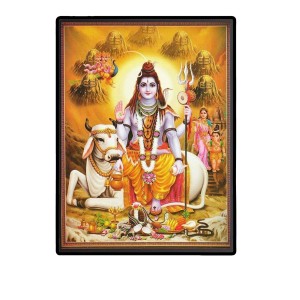 Shiva Family Laminated Photo - 5x7 Inches, Divine Blessings for Home & Office and Temple Decoration Shiva Family Laminated Photo - 5x7 Inches, Divine Blessings for Home & Office and Temple Decoration