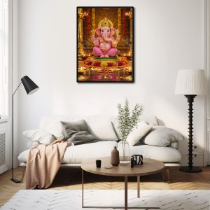 Ganesh Laminated Photo - 5x7 Inches, Divine Blessings for Home & Office and Temple Decoration Ganesh Laminated Photo - 5x7 Inches, Divine Blessings for Home & Office and Temple Decoration