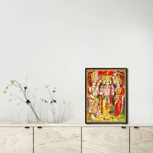 Ram Darbar Laminated Photo - 5x7 Inches, Divine Blessings for Home & Office and Temple Decoration Ram Darbar Laminated Photo - 5x7 Inches, Divine Blessings for Home & Office and Temple Decoration