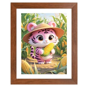 AI Funny Cute Baby Tiger Art Picture for Kids - 12x16 inches, Brown Color - Perfect Wall Decor for Children's Room AI Funny Cute Baby Tiger Art Picture for Kids - 12x16 inches, Brown Color - Perfect Wall Decor for Children's Room