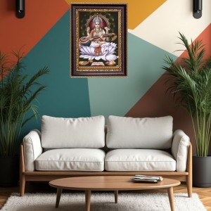 Maa Saraswati Digital Print Photo 6.7x8.7 inches - Vibrant Religious Wall Art for Home or Office Decor. Maa Saraswati Digital Print Photo 6.7x8.7 inches - Vibrant Religious Wall Art for Home or Office Decor.