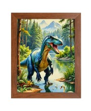 AI Funny Dinosaurs Art Picture for Kids - 14x18 inches, Brown Color - Perfect Wall Decor for Children's Room AI Funny Dinosaurs Art Picture for Kids - 14x18 inches, Brown Color - Perfect Wall Decor for Children's Room