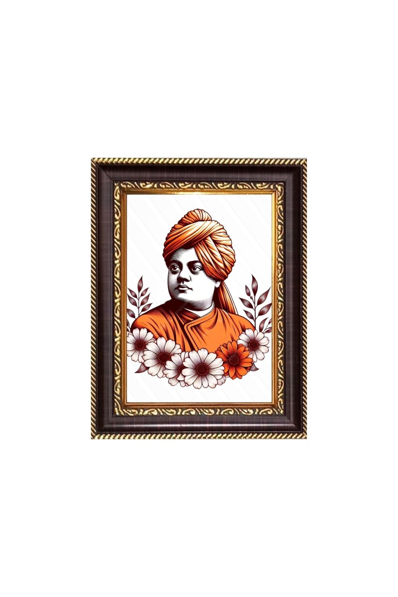 Swami Vivekananda Digital Print Photo 6.7x8.7 inches - Vibrant Religious Wall Art for Home or Office Decor.