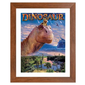 AI Funny Dinosaurs Art Picture for Kids - 18x22 inches, Brown Color - Perfect Wall Decor for Children's Room