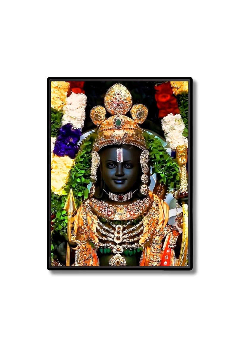 Ram Lalla Laminated Photo - 11x13 Inches, Divine Blessings for Home & Office and Temple Decoration