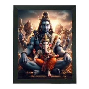 Hitech Sales Lord Shiva and Ganesh Ji Polystyrene Photo Frame for Pooja Room, Temple Decor, Home Decoration and Gifting (Wall and Tabletop, Rectangular, Printed Photo, 7.12 x 9.12 inches Frame, Black) Hitech Sales Lord Shiva and Ganesh Ji Polystyrene Photo Frame for Pooja Room, Temple Decor, Home Decoration and Gifting (Wall and Tabletop, Rectangular, Printed Photo, 7.12 x 9.12 inches Frame, Black)