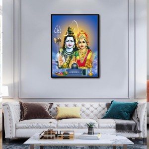 Shiva Parvati Laminated Photo - 5x7 Inches, Divine Blessings for Home & Office and Temple Decoration Shiva Parvati Laminated Photo - 5x7 Inches, Divine Blessings for Home & Office and Temple Decoration