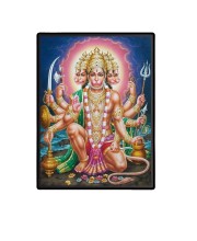 Panchamukhi Hanuman Laminated Photo - 5x7 Inches, Divine Blessings for Home & Office and Temple Decoration