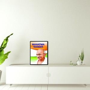 Mahatma Gandhi Laminated Photo - 5x7 Inches, Divine Blessings for Home & Office and Temple Decoration