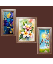 3-Pack Majestic flower painting Photo Frames - 2 Pieces 6x13 Inch & 1 Piece 10x13 Inch - Rustic Wall Art for Home & Office Decor - Botanical Wall Hanging for Living Room, Bedroom, or Workspace 3-Pack Majestic flower painting Photo Frames - 2 Pieces 6x13 Inch & 1 Piece 10x13 Inch - Rustic Wall Art for Home & Office Decor - Botanical Wall Hanging for Living Room, Bedroom, or Workspace