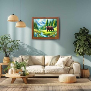 AI Funny Polar bear Art Picture for Kids - 18x22 inches, Brown Color - Perfect Wall Decor for Children's Room AI Funny Polar bear Art Picture for Kids - 18x22 inches, Brown Color - Perfect Wall Decor for Children's Room