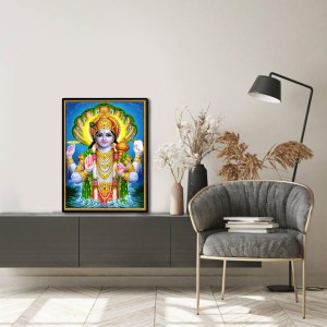 Vishnu Laminated Photo - 5x7 Inches, Divine Blessings for Home & Office and Temple Decoration Vishnu Laminated Photo - 5x7 Inches, Divine Blessings for Home & Office and Temple Decoration