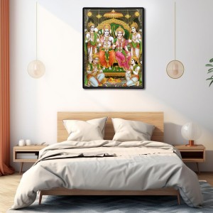Ram Darbar Laminated Photo - 5x7 Inches, Divine Blessings for Home & Office and Temple Decoration Ram Darbar Laminated Photo - 5x7 Inches, Divine Blessings for Home & Office and Temple Decoration