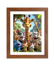 AI Funny Cute Squirrel, giraffe Art Picture for Kids - 10x14 inches, Brown Color - Perfect Wall Decor for Children's Room AI Funny Cute Squirrel, giraffe Art Picture for Kids - 10x14 inches, Brown Color - Perfect Wall Decor for Children's Room