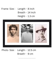 Biplabi Khudiram Bose, Master Da Surya Sen and Sahid Bhagat Singh three black and white Photos in One Frame | (Wall and Tabletop, Printed Photo, 8 x 14 inches Frame, Black) Biplabi Khudiram Bose, Master Da Surya Sen and Sahid Bhagat Singh three black and white Photos in One Frame | (Wall and Tabletop, Printed Photo, 8 x 14 inches Frame, Black)