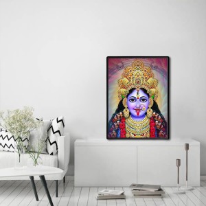 Maa Kali Laminated Photo (13x15 Inches Without glass) Divine Blessings for Table and Walls,Home & Office and Temple Decoration