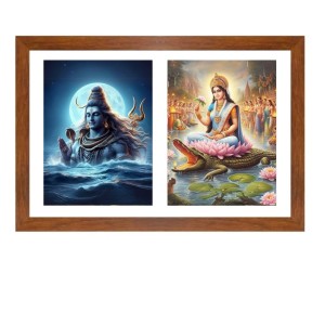 Lord shiva and ganga devi Photo Frame - 15x19Inches - Spiritual Artwork for Home Decor, Puja Room and Office Decoration Lord shiva and ganga devi Photo Frame - 15x19Inches - Spiritual Artwork for Home Decor, Puja Room and Office Decoration
