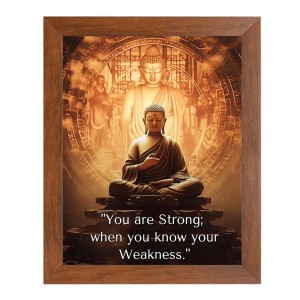 Buddha & His Famous Quote Photo Frame - Brown Frame, Perfect for Office & Wall Decoration, Ideal Gift Buddha & His Famous Quote Photo Frame - Brown Frame, Perfect for Office & Wall Decoration, Ideal Gift