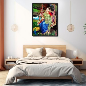 Radha Laminated Photo - 5x7 Inches, Divine Blessings for Home & Office and Temple Decoration Radha Laminated Photo - 5x7 Inches, Divine Blessings for Home & Office and Temple Decoration