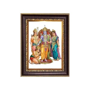 Sri Ram, Sita, Lakshman And Hanuman Digital Print Photo 6.7x8.7 inches - Vibrant Religious Wall Art for Home, Office and Temple Decor. Sri Ram, Sita, Lakshman And Hanuman Digital Print Photo 6.7x8.7 inches - Vibrant Religious Wall Art for Home, Office and Temple Decor.