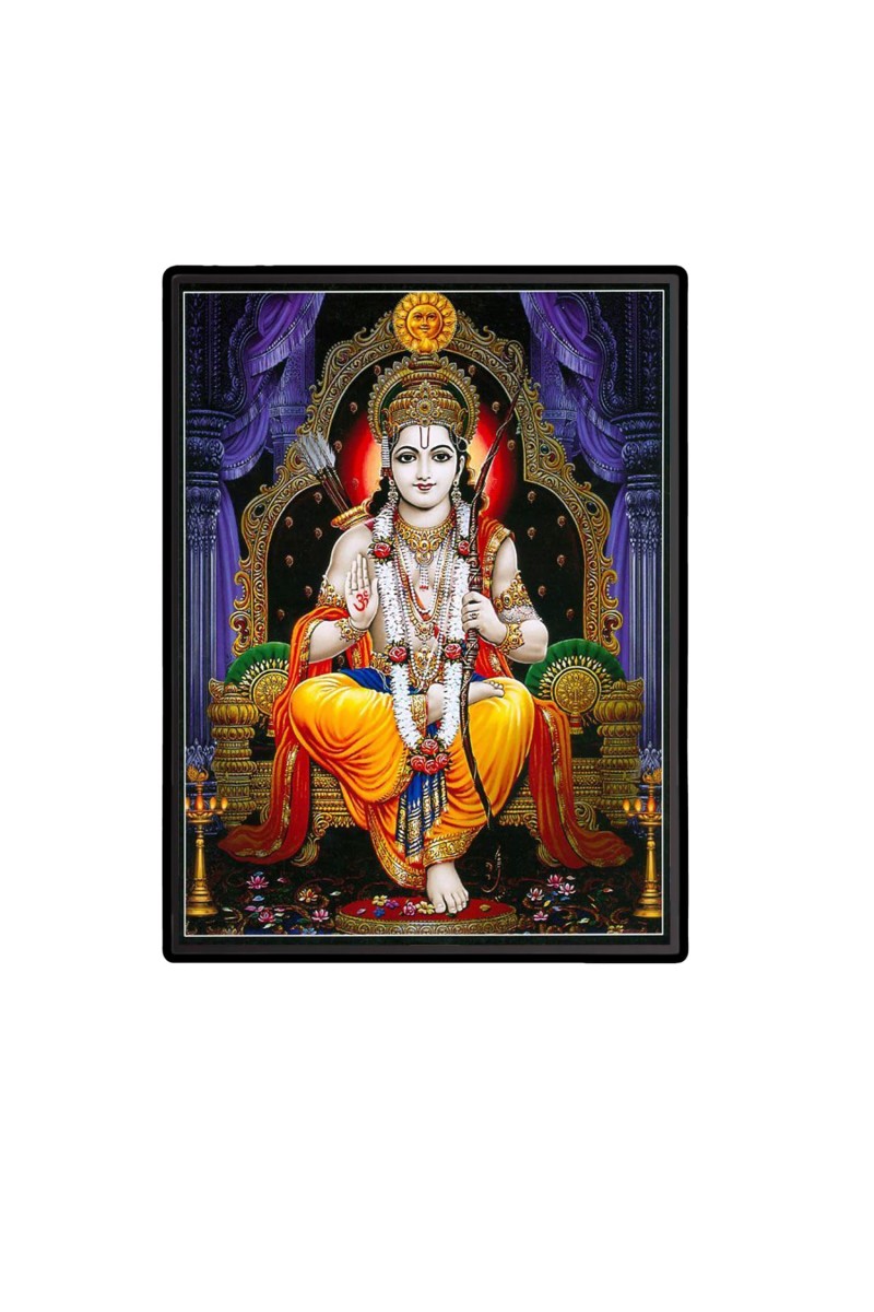 Ram Laminated Photo (9x11 Inches Without glass) Divine Blessings for Table and Walls,Home & Office and Temple Decoration