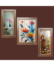 3-Pack Beautiful flower paintings Photo Frames - 2 Pieces 14x21 Inch & 1 Piece 18x21 Inch - Rustic Wall Art for Home & Office Decor - Botanical Wall Hanging for Living Room, Bedroom, or Workspac 3-Pack Beautiful flower paintings Photo Frames - 2 Pieces 14x21 Inch & 1 Piece 18x21 Inch - Rustic Wall Art for Home & Office Decor - Botanical Wall Hanging for Living Room, Bedroom, or Workspac