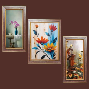 3-Pack Beautiful flower paintings Photo Frames - 2 Pieces 14x21 Inch & 1 Piece 18x21 Inch - Rustic Wall Art for Home & Office Decor - Botanical Wall Hanging for Living Room, Bedroom, or Workspac 3-Pack Beautiful flower paintings Photo Frames - 2 Pieces 14x21 Inch & 1 Piece 18x21 Inch - Rustic Wall Art for Home & Office Decor - Botanical Wall Hanging for Living Room, Bedroom, or Workspac