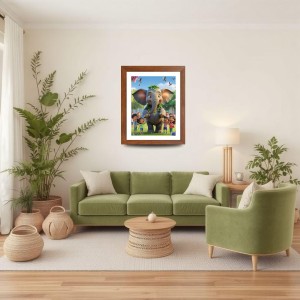 AI Funny Cute Elephant With Kids Art Picture for Kids - 10x14 inches, Brown Color - Perfect Wall Decor for Children's Room AI Funny Cute Elephant With Kids Art Picture for Kids - 10x14 inches, Brown Color - Perfect Wall Decor for Children's Room
