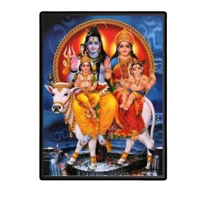 Shiva Family Laminated Photo - 5x7 Inches, Divine Blessings for Home & Office and Temple Decoration Shiva Family Laminated Photo - 5x7 Inches, Divine Blessings for Home & Office and Temple Decoration
