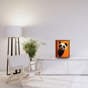 AI Funny Cute Panda Art Picture for Kids - 10x14 inches, Brown Color - Perfect Wall Decor for Children's Room AI Funny Cute Panda Art Picture for Kids - 10x14 inches, Brown Color - Perfect Wall Decor for Children's Room