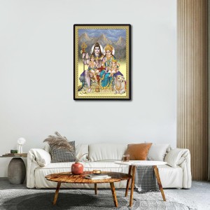 Shiva Family Laminated Photo - 5x7 Inches, Divine Blessings for Home & Office and Temple Decoration Shiva Family Laminated Photo - 5x7 Inches, Divine Blessings for Home & Office and Temple Decoration
