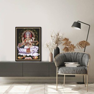 Saraswati Laminated Photo - 5x7 Inches, Divine Blessings for Home & Office and Temple Decoration Saraswati Laminated Photo - 5x7 Inches, Divine Blessings for Home & Office and Temple Decoration