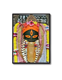 Kalighat kali Laminated Photo - 5x7 Inches, Divine Blessings for Home & Office and Temple Decoration