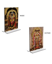 Lord Shiva & Sri Hanuman Acrylic T-Style Photo Stand - 11x13 Inches, Compact and Stylish Spiritual Display, easily change 2 photos (Pack of 1)