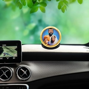 Sri Ramakrishna, Swami Vivekananda & Sarada Devi Gold Plated Metallic Photo Frame for Car Dashboard & Table Decor Glossy Finish | Compact & Elegant Design Study Desk, Puja Room, Home Temple & Office Decor Sri Ramakrishna, Swami Vivekananda & Sarada Devi Gold Plated Metallic Photo Frame for Car Dashboard & Table Decor Glossy Finish | Compact & Elegant Design Study Desk, Puja Room, Home Temple & Office Decor