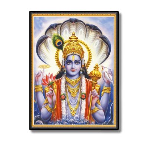 Vishnu Laminated Photo - 5x7 Inches, Divine Blessings for Home & Office and Temple Decoration Vishnu Laminated Photo - 5x7 Inches, Divine Blessings for Home & Office and Temple Decoration