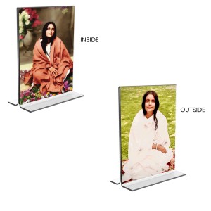 Anandamayee Debi Acrylic T-Style Photo Stand - 11x13 Inches, Compact and Stylish Spiritual Display, easily change 2 photos (Pack of 1) Anandamayee Debi Acrylic T-Style Photo Stand - 11x13 Inches, Compact and Stylish Spiritual Display, easily change 2 photos (Pack of 1)
