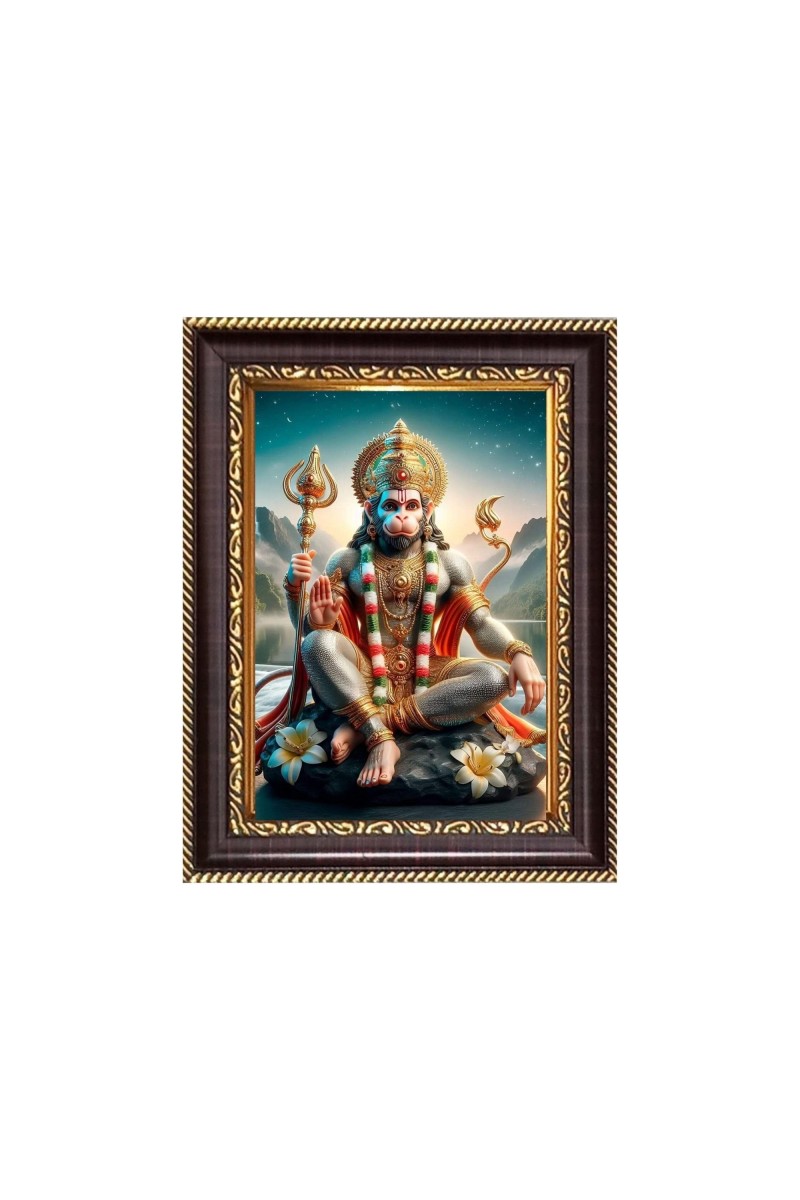 Sri Haniman Digital Print Photo 6.7x8.7 inches - Vibrant Religious Wall Art for Home or Office Decor.