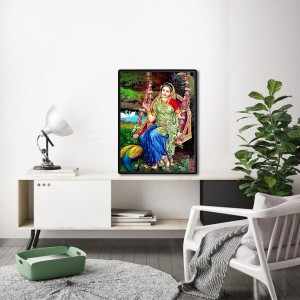 Radha Laminated Photo - 5x7 Inches, Divine Blessings for Home & Office and Temple Decoration Radha Laminated Photo - 5x7 Inches, Divine Blessings for Home & Office and Temple Decoration