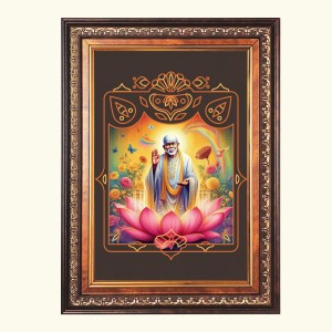 Sri Sai Baba Color Photo 8x12 Inch - Vibrant Religious Wall Art for Home or Office Decor. Sri Sai Baba Color Photo 8x12 Inch - Vibrant Religious Wall Art for Home or Office Decor.