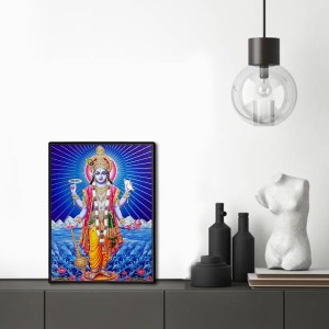 Vishnu Laminated Photo - 5x7 Inches, Divine Blessings for Home & Office and Temple Decoration Vishnu Laminated Photo - 5x7 Inches, Divine Blessings for Home & Office and Temple Decoration