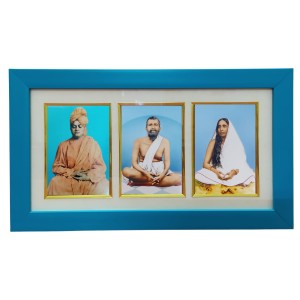 Hi tech Sales Swami Vivekananda & Ramkrishna Paramahansa & Sarada Maa photo frame | synthetic photo Frame with Glass | For wall, living room, gifts, pooja (Multicolor) (Skyblue) Hi tech Sales Swami Vivekananda & Ramkrishna Paramahansa & Sarada Maa photo frame | synthetic photo Frame with Glass | For wall, living room, gifts, pooja (Multicolor) (Skyblue)