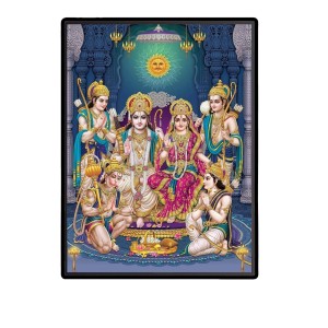 Ram Darbar Laminated Photo - 5x7 Inches, Divine Blessings for Home & Office and Temple Decoration Ram Darbar Laminated Photo - 5x7 Inches, Divine Blessings for Home & Office and Temple Decoration