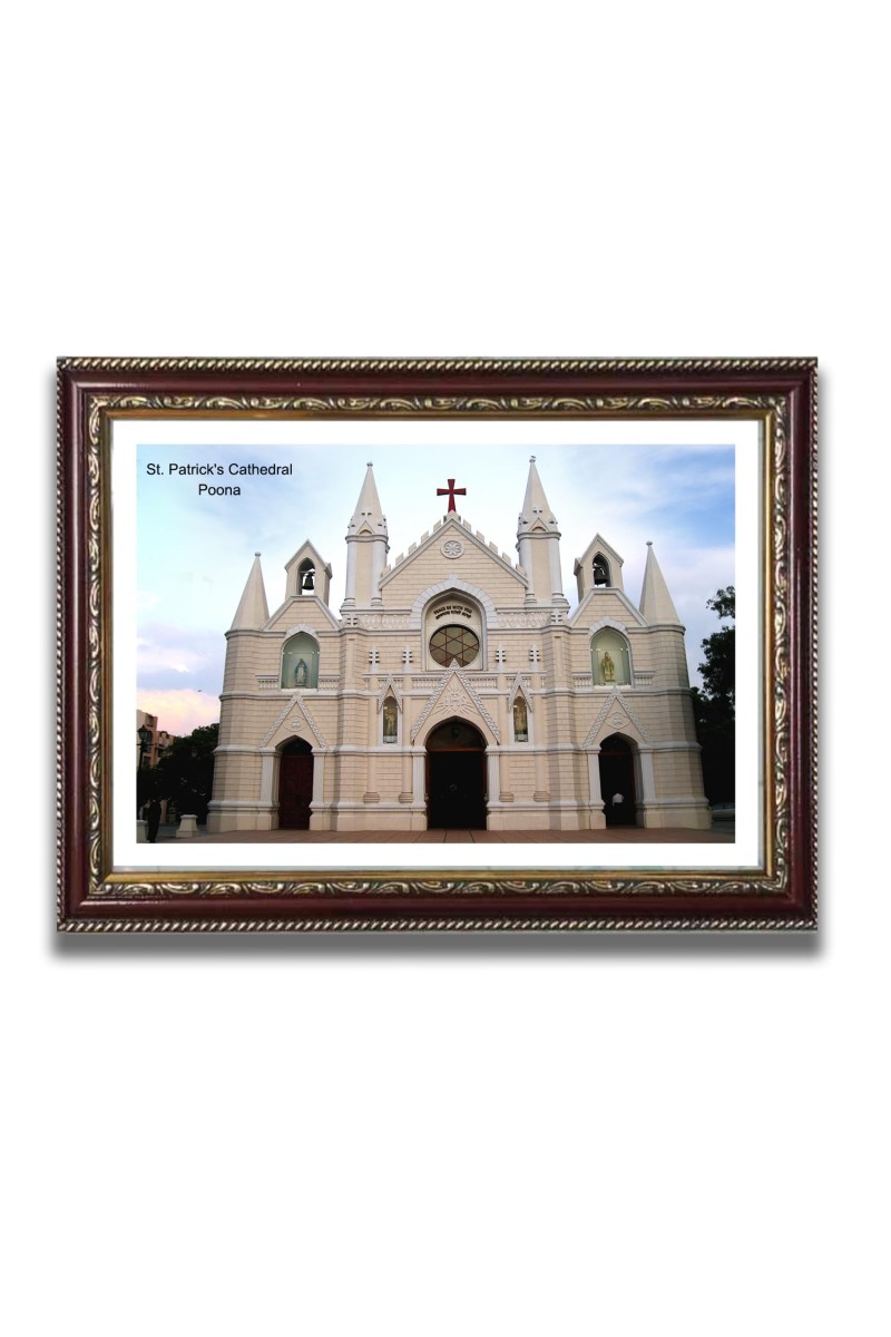 St. Patrick Church Photo Frame, 10x14 Inches Beautiful Elegant Framed Wall Art of Iconic Cathedral