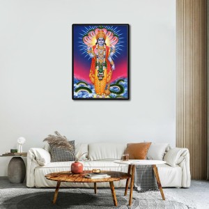 Vishnu Laminated Photo - 5x7 Inches, Divine Blessings for Home & Office and Temple Decoration Vishnu Laminated Photo - 5x7 Inches, Divine Blessings for Home & Office and Temple Decoration