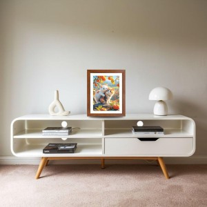 AI Funny Cute Cat Art Picture for Kids - 10x14 inches, Brown Color - Perfect Wall Decor for Children's Room AI Funny Cute Cat Art Picture for Kids - 10x14 inches, Brown Color - Perfect Wall Decor for Children's Room