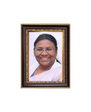 Smt. Droupadi Murmu India President Digital Print Photo 10.7x12.7 inches - Vibrant Religious Wall Art for Home or Office Decor.