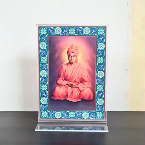 HiTechMart Swami Vivekananda Acrylic Photo Frame, Hindu God Idol Picture for Home, Office and Mandir, Decorative Frame for Pooja and Gifting HiTechMart Swami Vivekananda Acrylic Photo Frame, Hindu God Idol Picture for Home, Office and Mandir, Decorative Frame for Pooja and Gifting