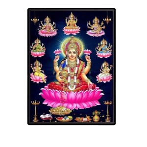 AshtaLakshmi Laminated Photo - 5x7 Inches, Divine Blessings for Home & Office and Temple Decoration AshtaLakshmi Laminated Photo - 5x7 Inches, Divine Blessings for Home & Office and Temple Decoration